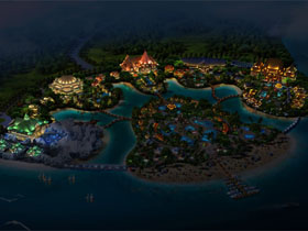 海南?；◢u溫泉城夜景照明工程