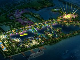 廣州國瑞水鄉歡樂世界云游水鄉區夜間照明設計